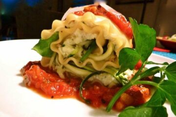 Veggie Lasagna Rolls W/ Peppery Pecorino Marinara